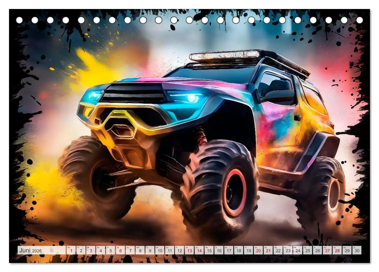 Bild: 9783457492635 | Coole KI-generierte OFF-ROAD-WAGEN (Tischkalender 2026 DIN A5...