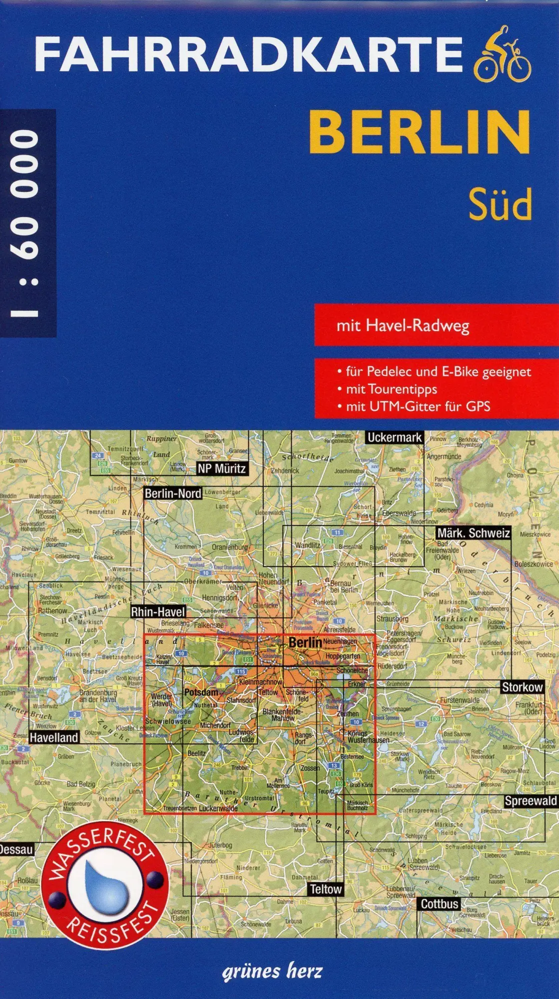 Cover: 9783866362635 | Fahrradkarte Berlin Süd 1:60.000 | (Land-)Karte | 1 Farbfoto | Deutsch
