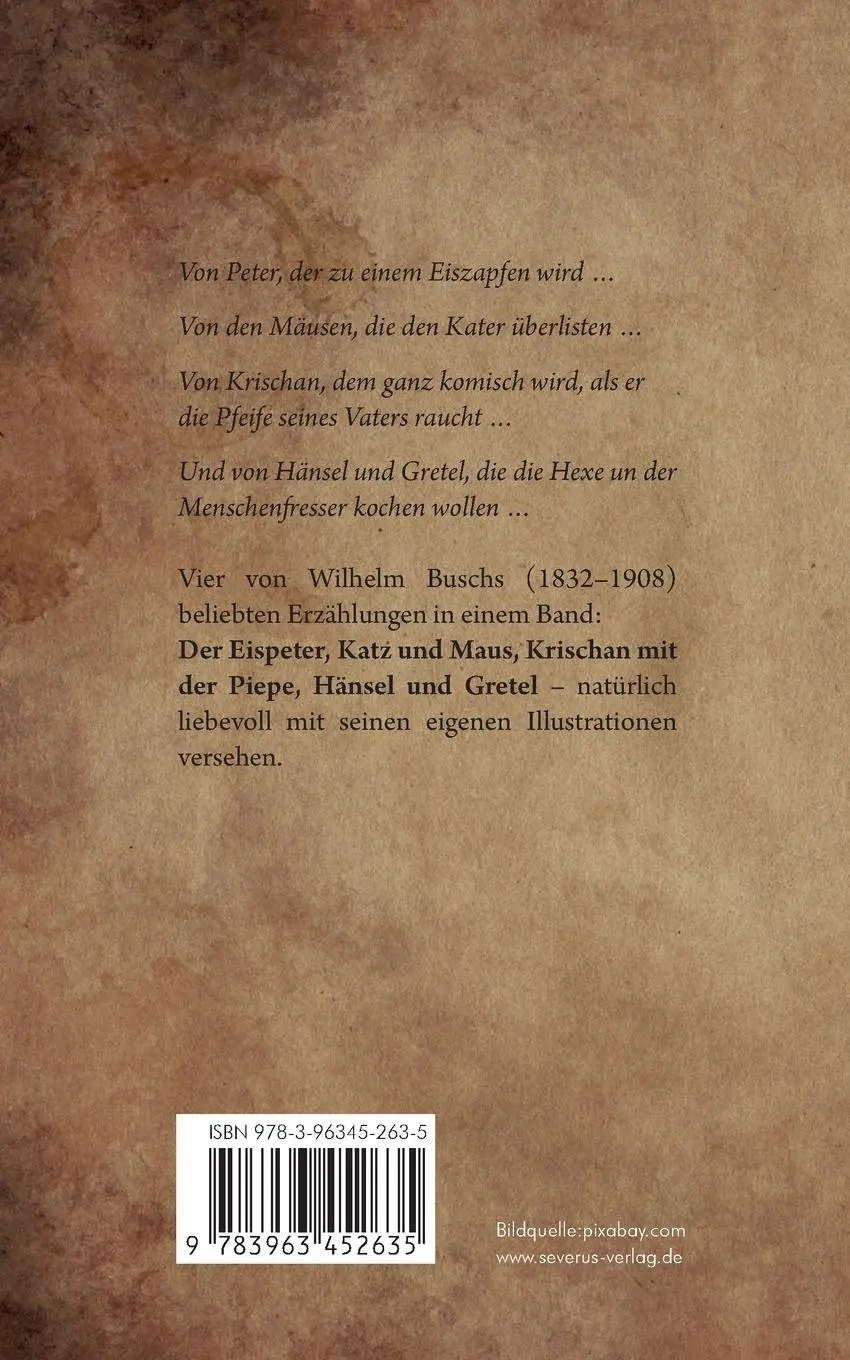 Rückseite: 9783963452635 | Bilderpossen | Wilhelm Busch | Taschenbuch | 60 S. | Deutsch | 2021