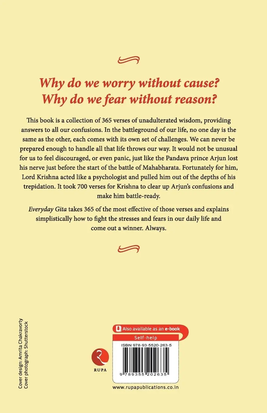 Rückseite: 9789355202635 | EVERYDAY GITA 365 OF WISDOM (PB) | Sunita Pant Bansal | Taschenbuch