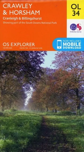 Cover: 9780319242735 | Crawley &amp; Horsham, Cranleigh &amp; Billingshurst | Ordnance Survey | 2015