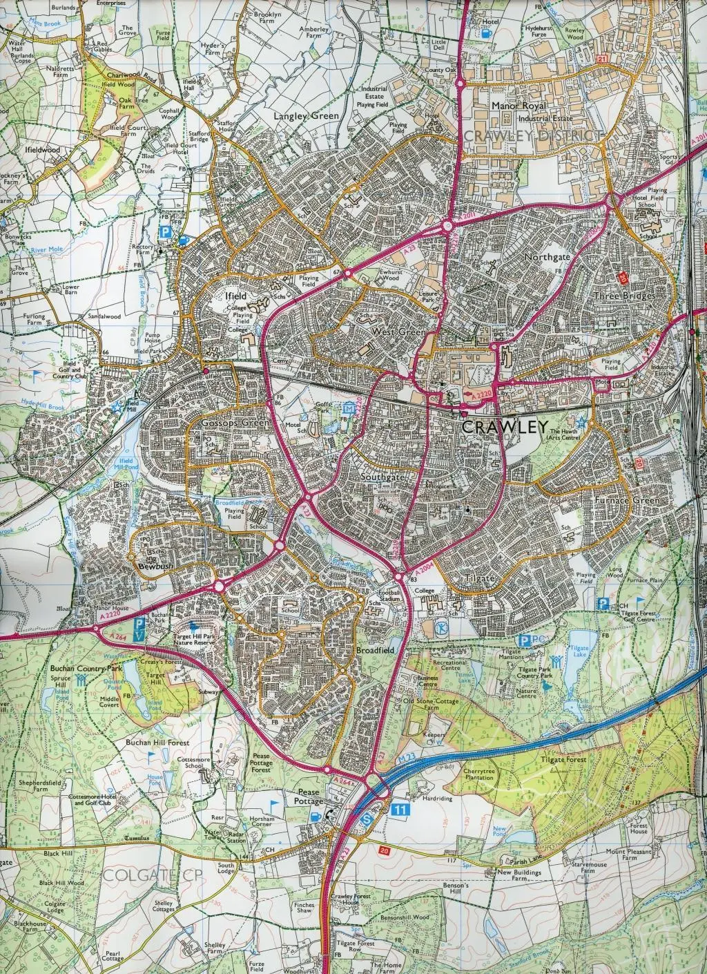 Bild: 9780319242735 | Crawley &amp; Horsham, Cranleigh &amp; Billingshurst | Ordnance Survey | 2015