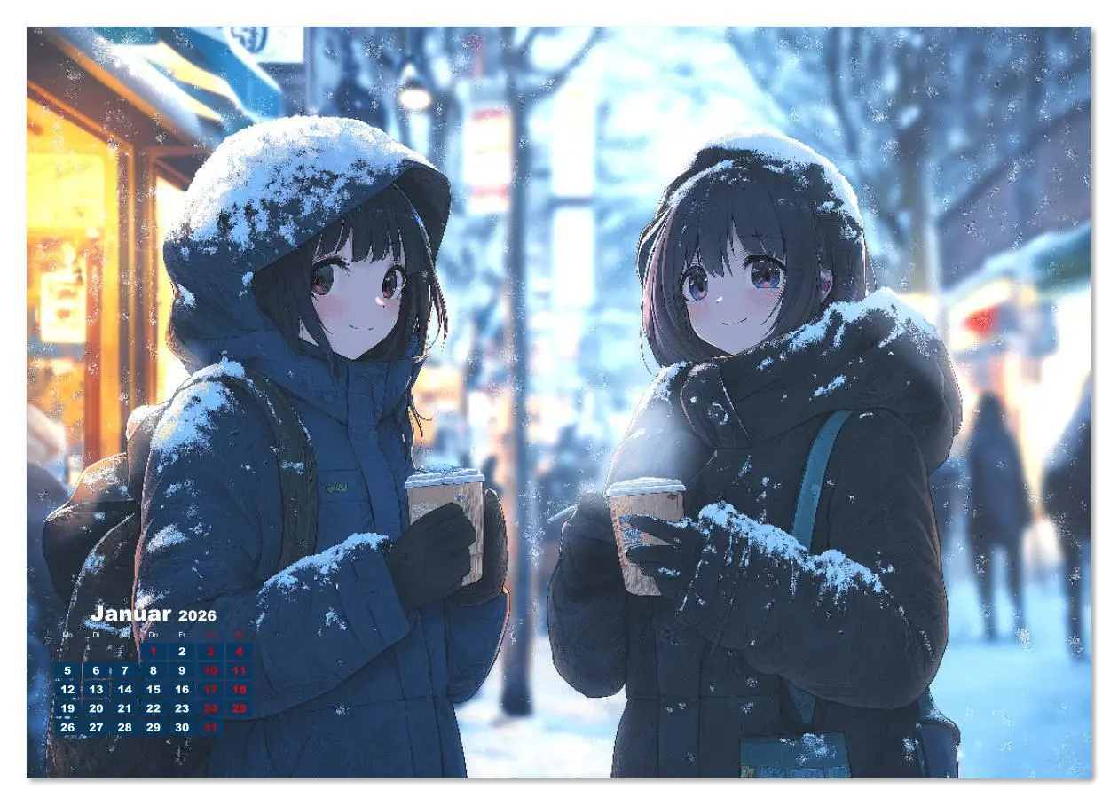 Bild: 9783457312735 | Anime Kalender - Charaktere im Slice-of-Life Stil (Wandkalender...