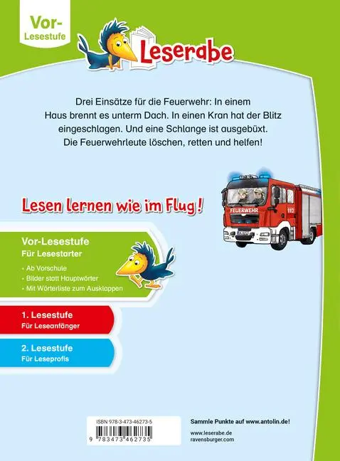Bild: 9783473462735 | Leserabe - Vor-Lesestufe - Feuerwehrgeschichten | Katja Reider | Buch