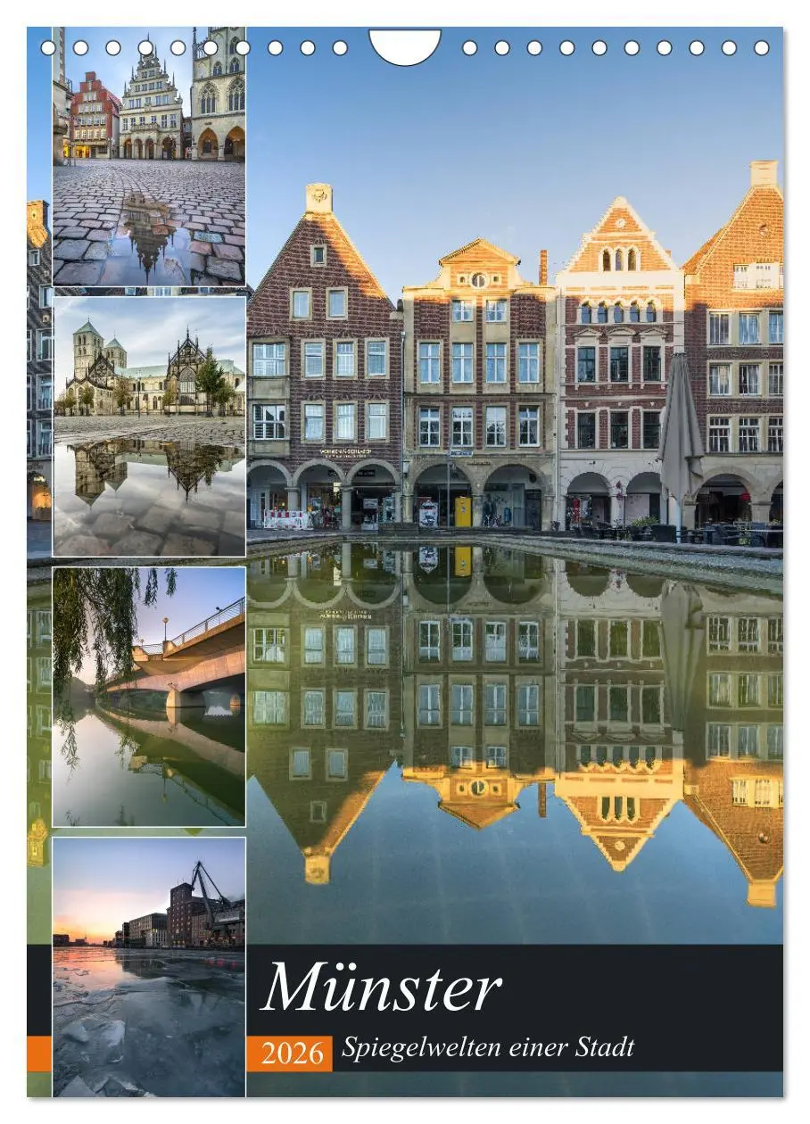 Cover: 9783516402735 | Münster - Spiegelwelten einer Stadt (Wandkalender 2026 DIN A4...