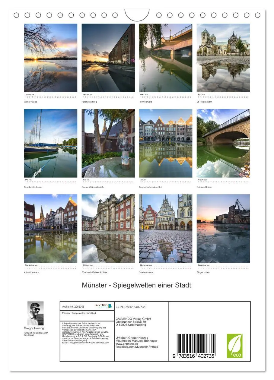 Bild: 9783516402735 | Münster - Spiegelwelten einer Stadt (Wandkalender 2026 DIN A4...