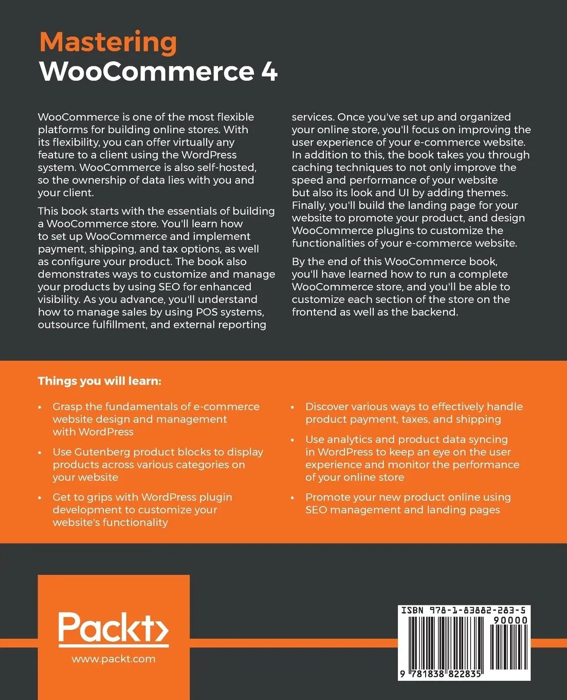 Rückseite: 9781838822835 | Mastering WooCommerce 4 | Patrick Rauland | Taschenbuch | Englisch