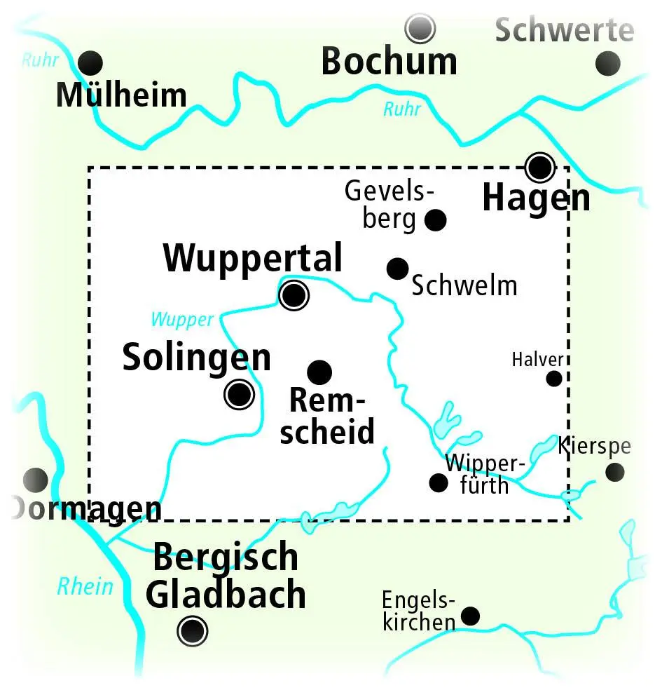 Bild: 9783747302835 | Wuppertal - Bergisches Land, Solingen - Remscheid 1:50 000 | Deutsch