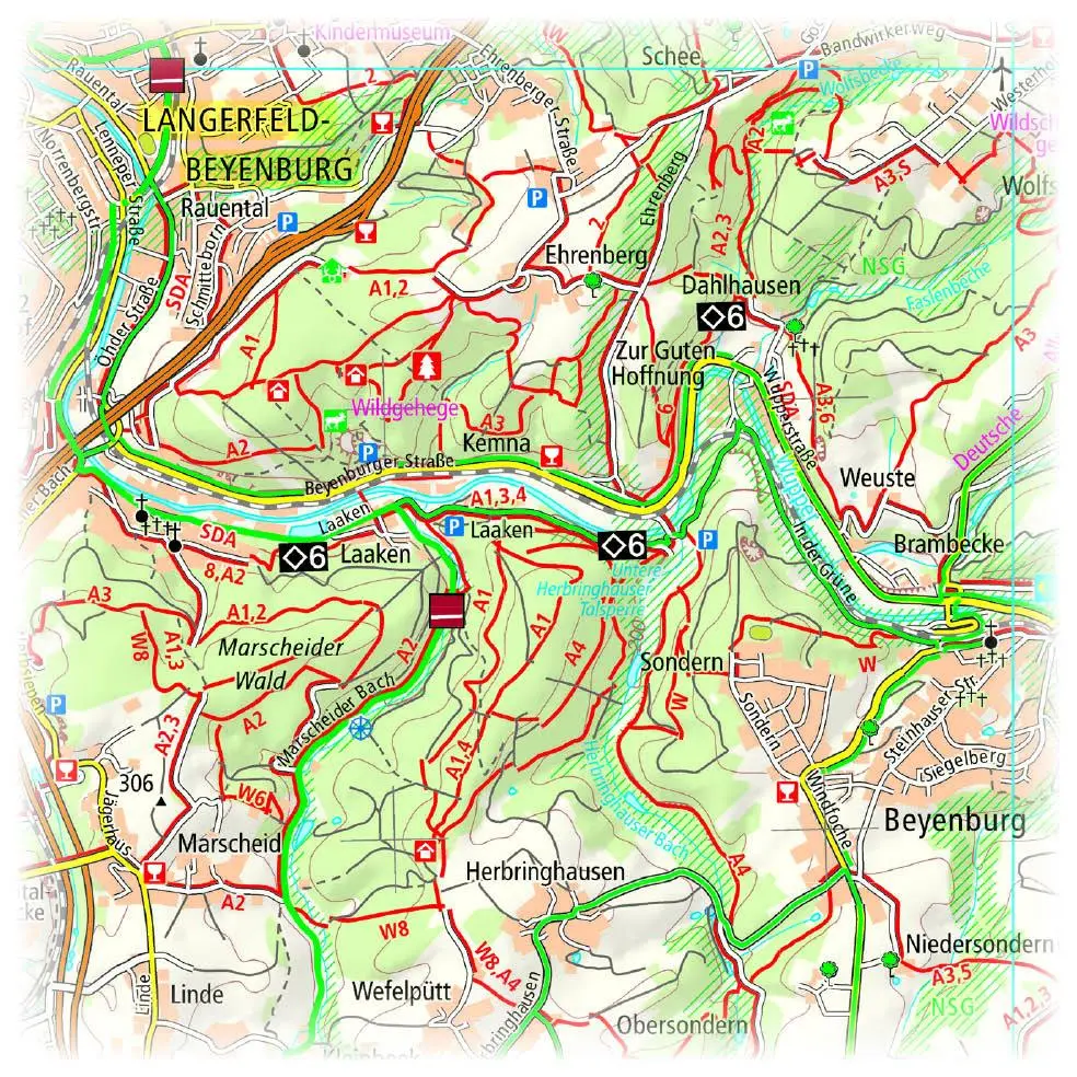 Bild: 9783747302835 | Wuppertal - Bergisches Land, Solingen - Remscheid 1:50 000 | Deutsch