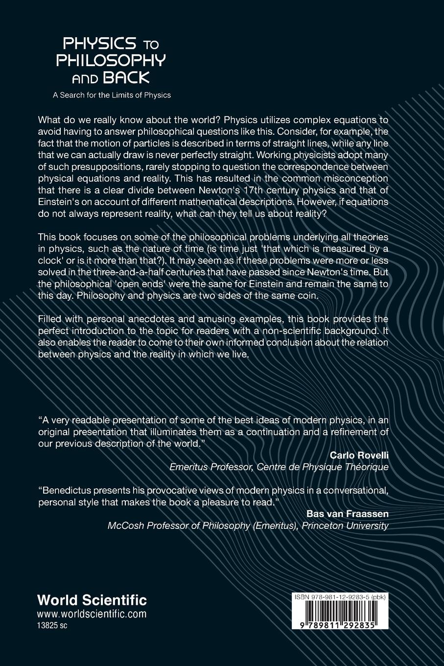 Rückseite: 9789811292835 | PHYSICS TO PHILOSOPHY AND BACK | Fedde Benedictus | Taschenbuch | 2024