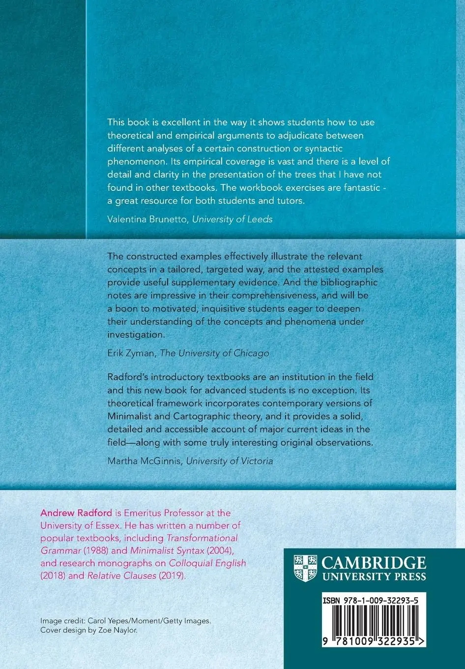 Rückseite: 9781009322935 | Analysing English Sentence Structure | Andrew Radford | Taschenbuch