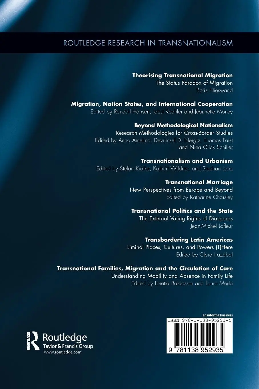 Rückseite: 9781138952935 | Transnational Families, Migration and the Circulation of Care | Buch