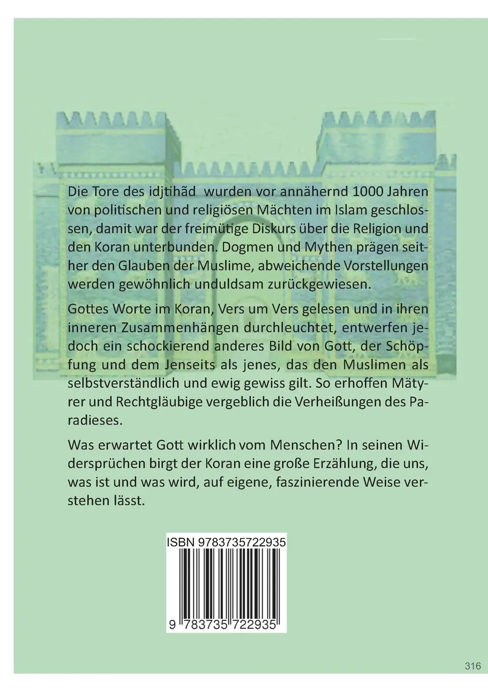 Rückseite: 9783735722935 | Der unvollendete Gott | Die wahre Botschaft des Koran | Stransfeld