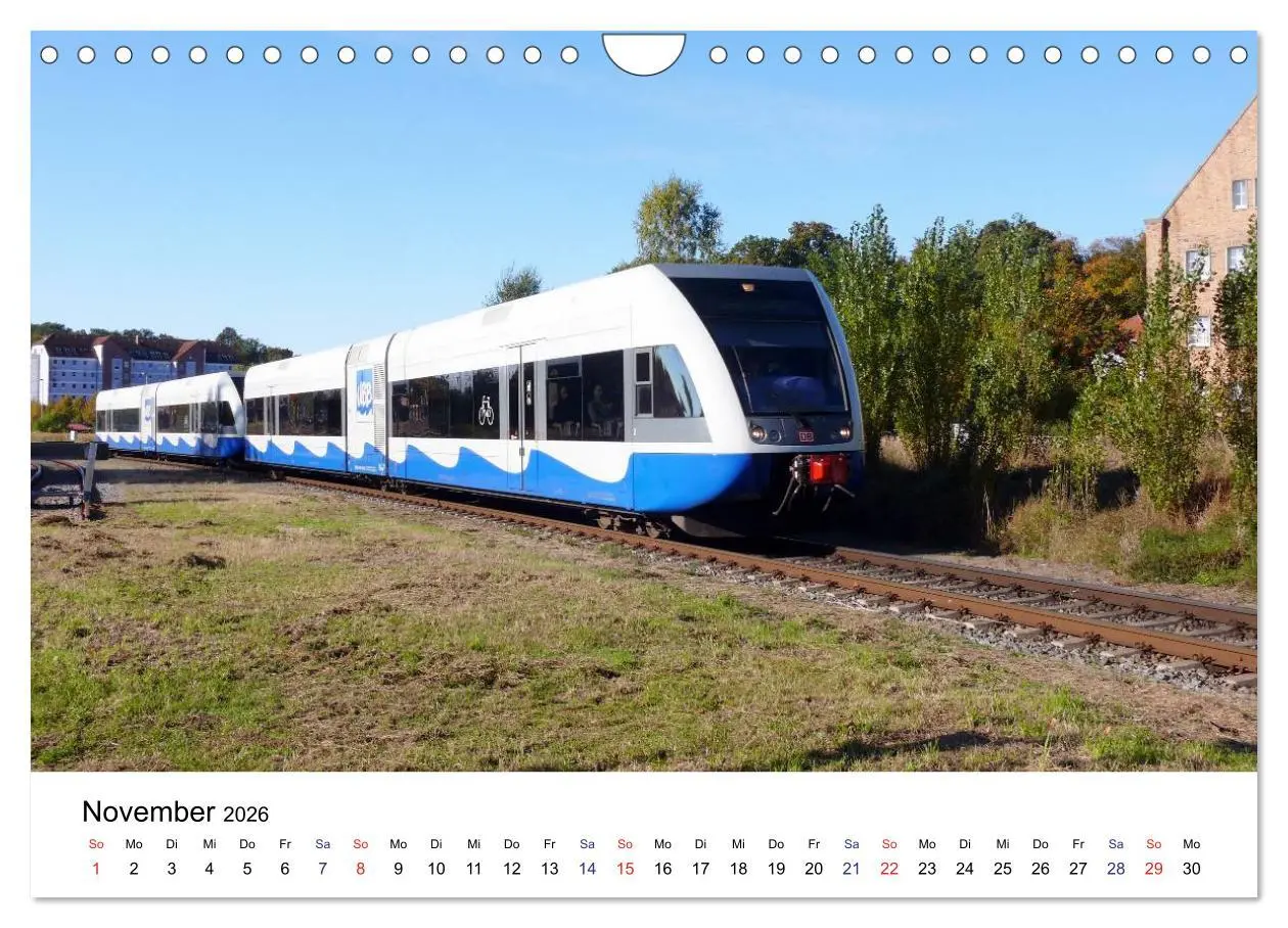 Bild: 9783457973035 | Eisenbahnen auf Usedom (Wandkalender 2026 DIN A4 quer), CALVENDO...