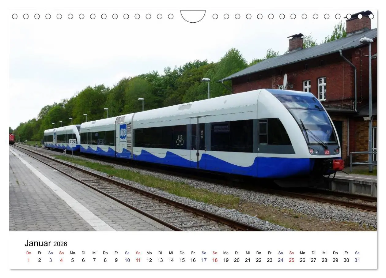 Bild: 9783457973035 | Eisenbahnen auf Usedom (Wandkalender 2026 DIN A4 quer), CALVENDO...