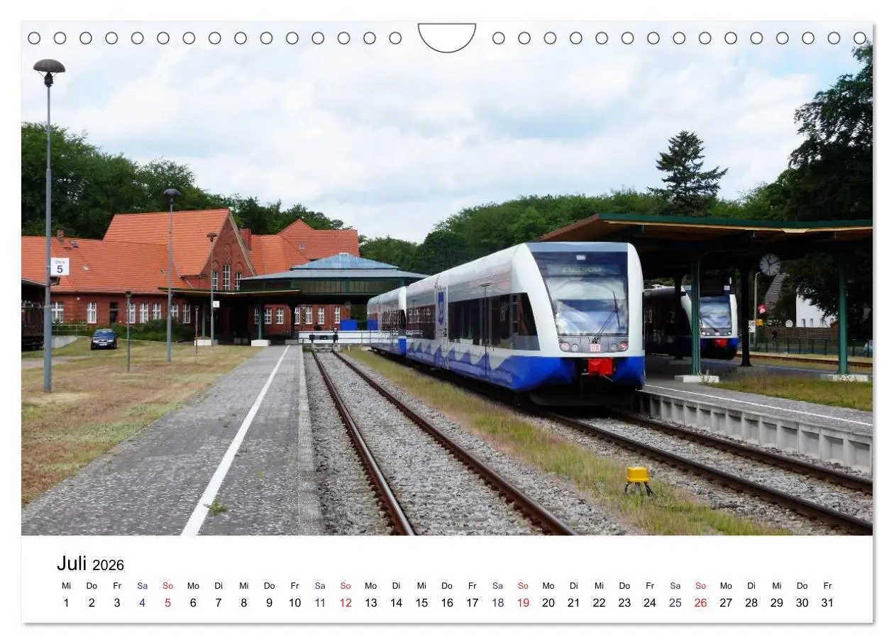Bild: 9783457973035 | Eisenbahnen auf Usedom (Wandkalender 2026 DIN A4 quer), CALVENDO...