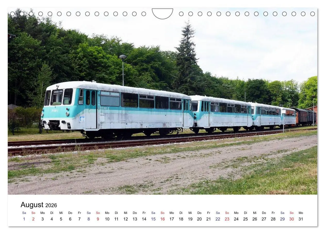 Bild: 9783457973035 | Eisenbahnen auf Usedom (Wandkalender 2026 DIN A4 quer), CALVENDO...
