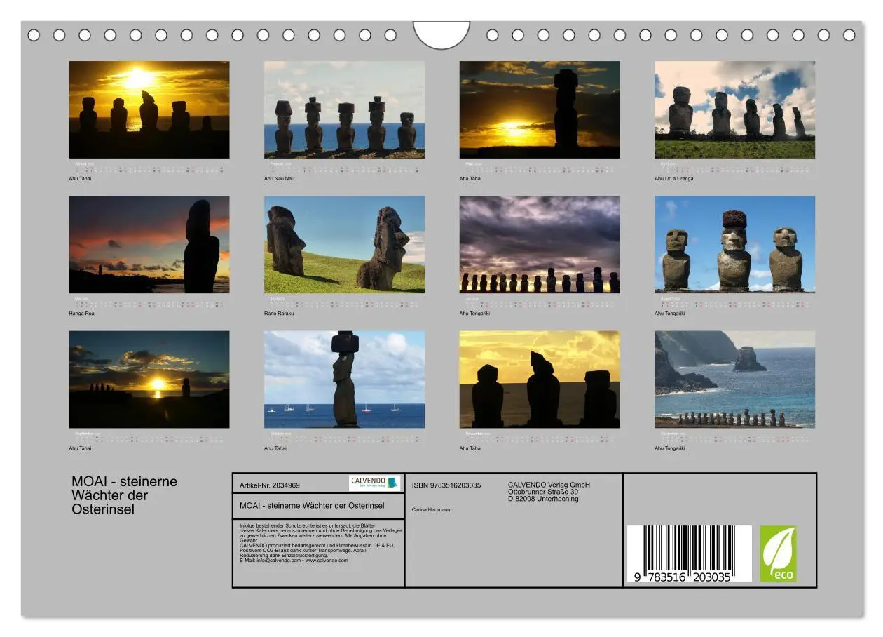 Bild: 9783516203035 | MOAI - steinerne Wächter der Osterinsel (Wandkalender 2026 DIN A4...