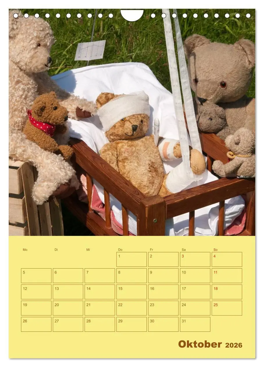Bild: 9783516443035 | Bärenstarker Planer für das Jahr - Teddys (Wandkalender 2026 DIN A4...