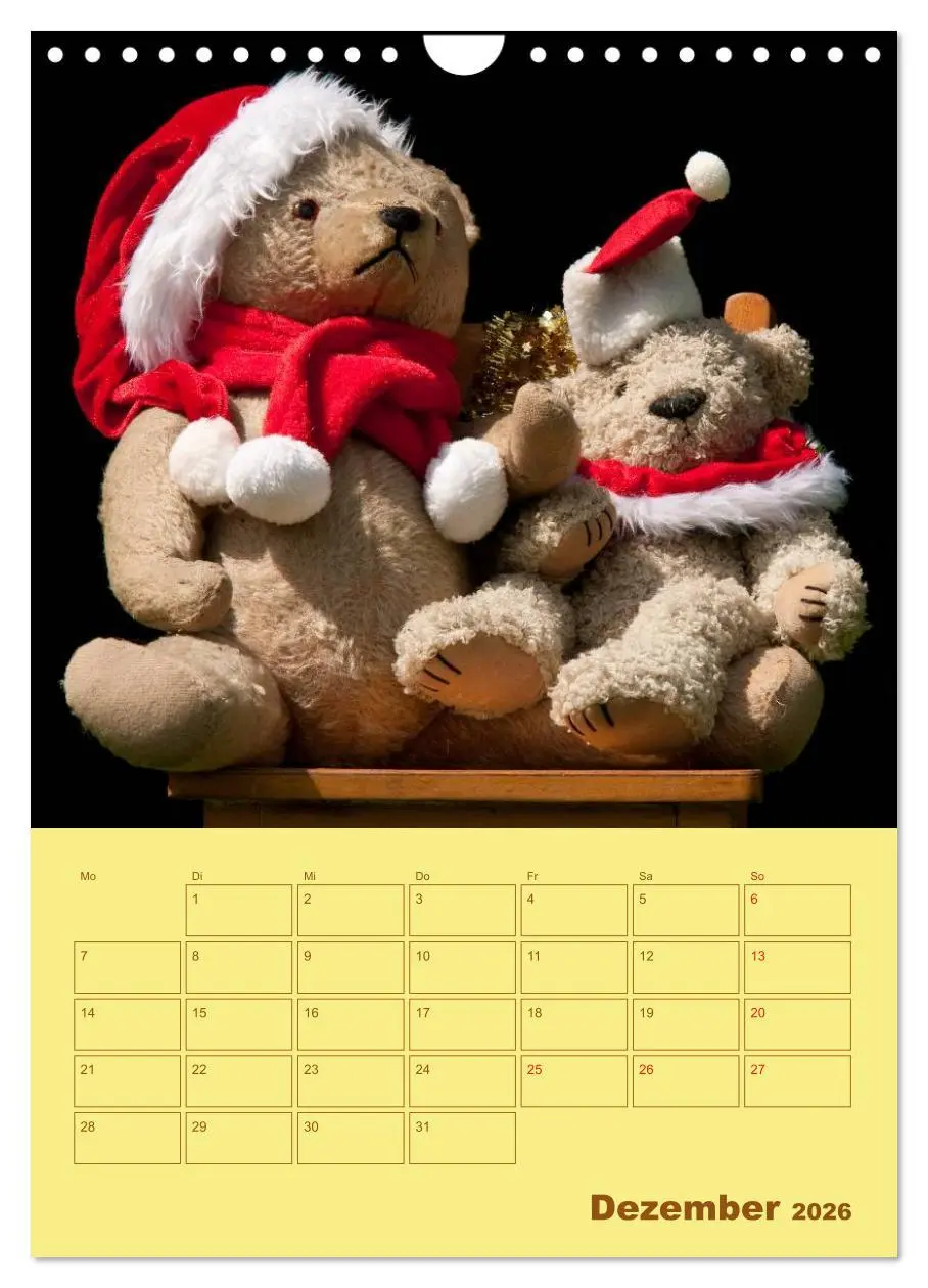 Bild: 9783516443035 | Bärenstarker Planer für das Jahr - Teddys (Wandkalender 2026 DIN A4...