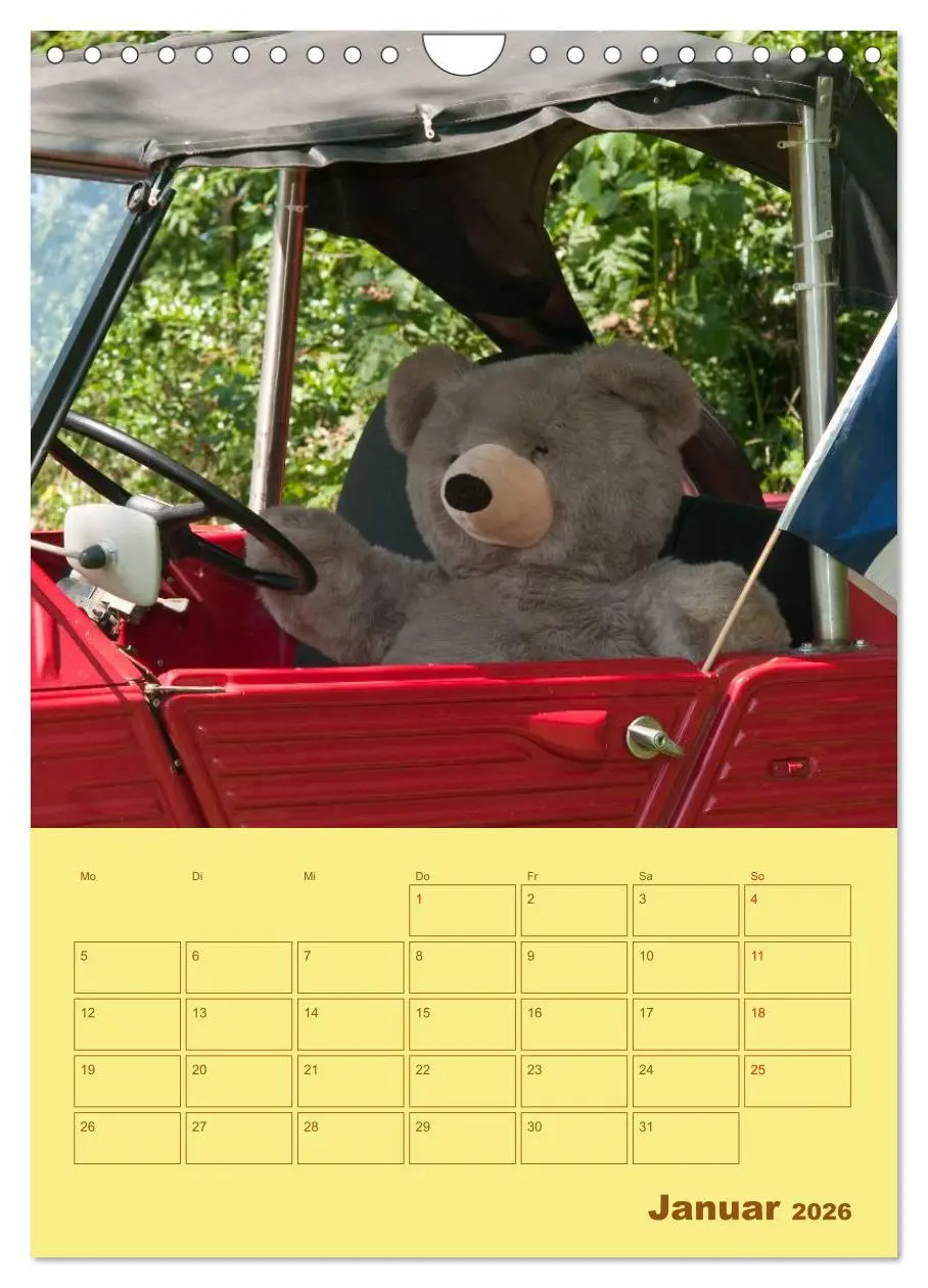 Bild: 9783516443035 | Bärenstarker Planer für das Jahr - Teddys (Wandkalender 2026 DIN A4...