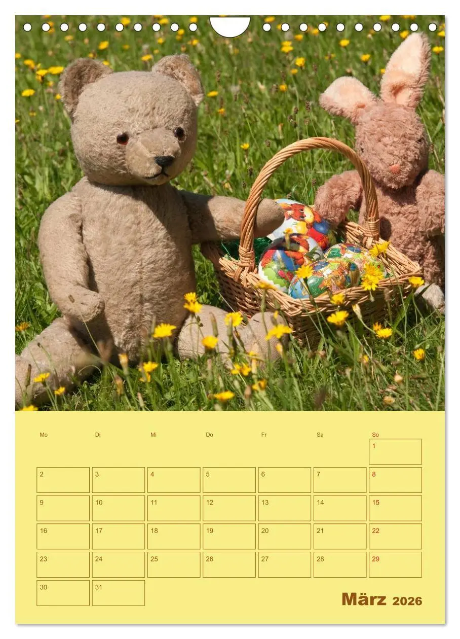 Bild: 9783516443035 | Bärenstarker Planer für das Jahr - Teddys (Wandkalender 2026 DIN A4...