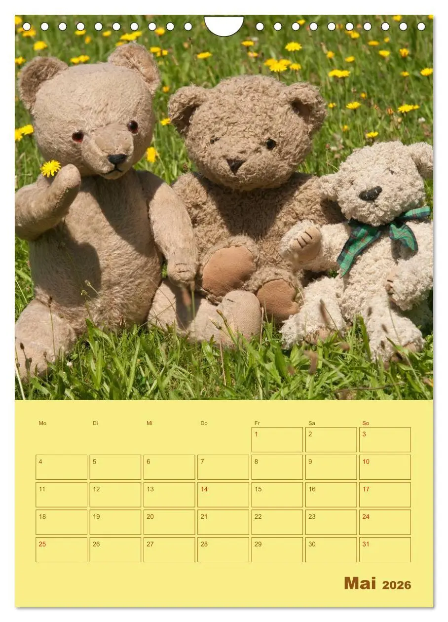 Bild: 9783516443035 | Bärenstarker Planer für das Jahr - Teddys (Wandkalender 2026 DIN A4...