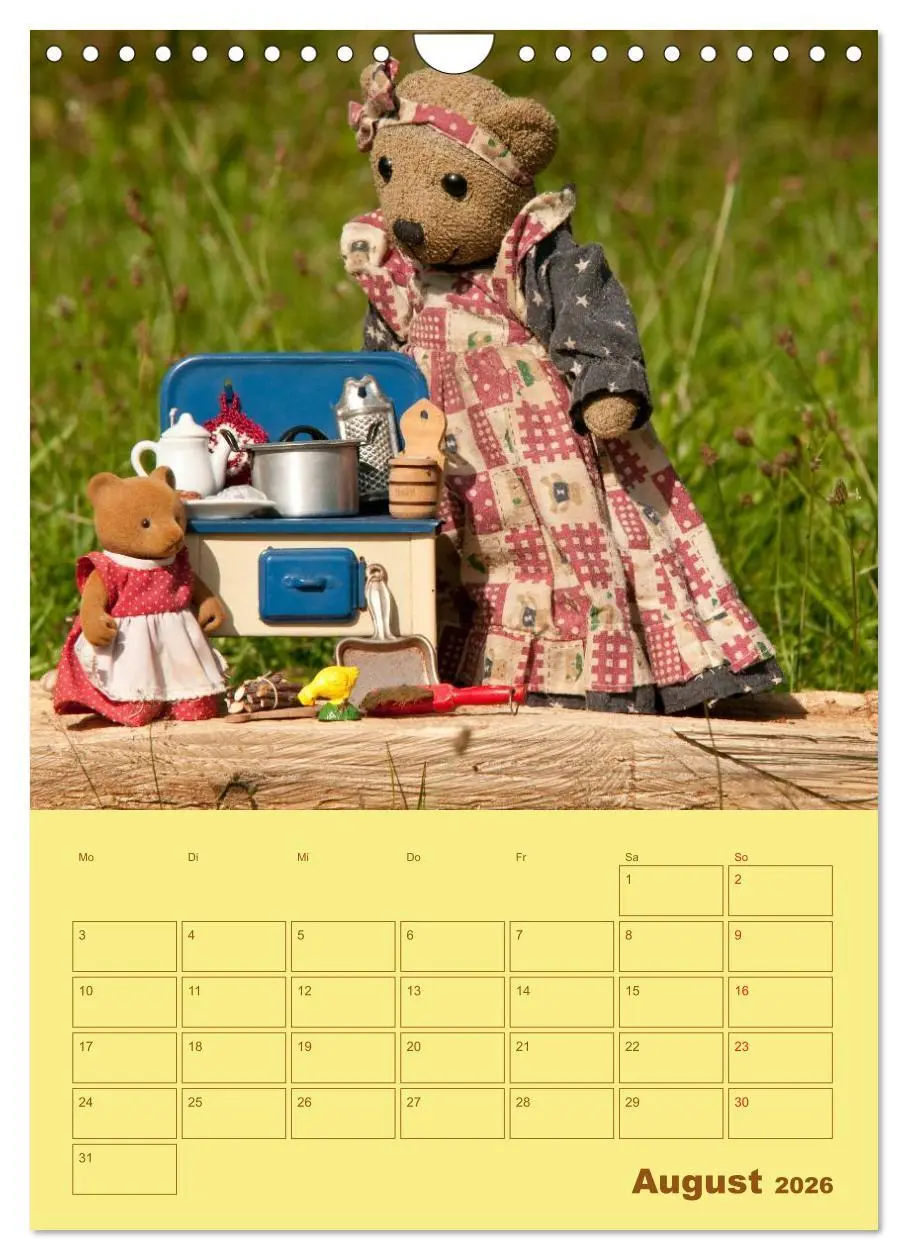 Bild: 9783516443035 | Bärenstarker Planer für das Jahr - Teddys (Wandkalender 2026 DIN A4...