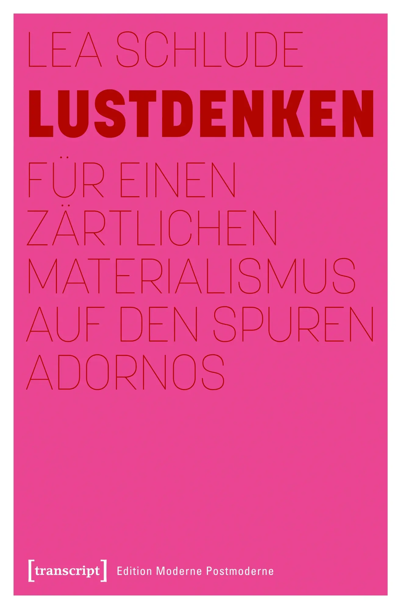 Cover: 9783837683035 | Lustdenken | Für einen zärtlichen Materialismus auf den Spuren Adornos