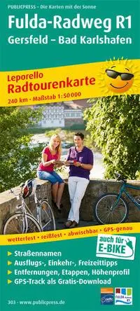 Cover: 9783899203035 | Radwanderkarte Fulda-Radweg, Gersfeld - Bad Karlshafen 1 : 50 000