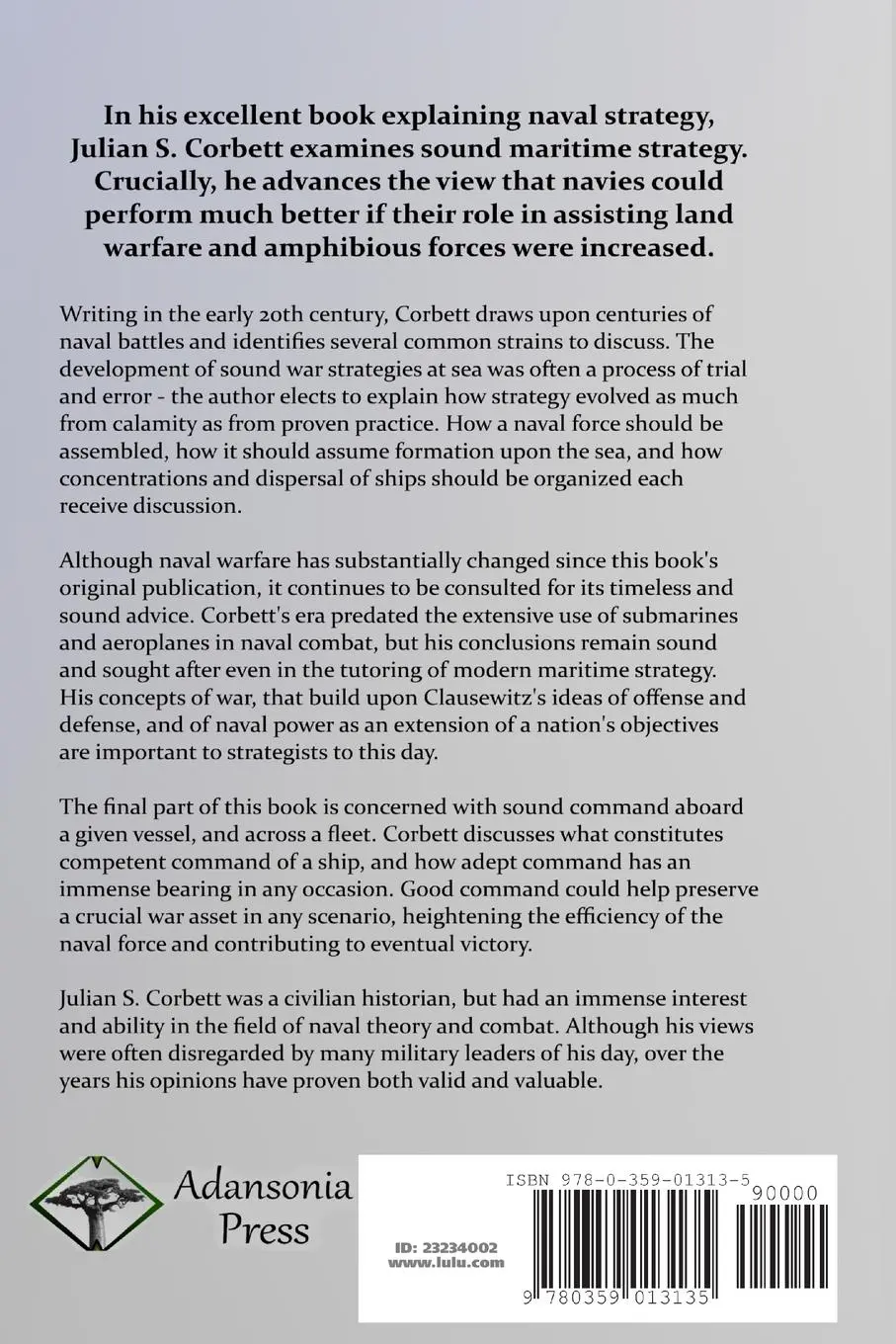 Rückseite: 9780359013135 | Some Principles of Maritime Strategy | Julian S. Corbett | Taschenbuch