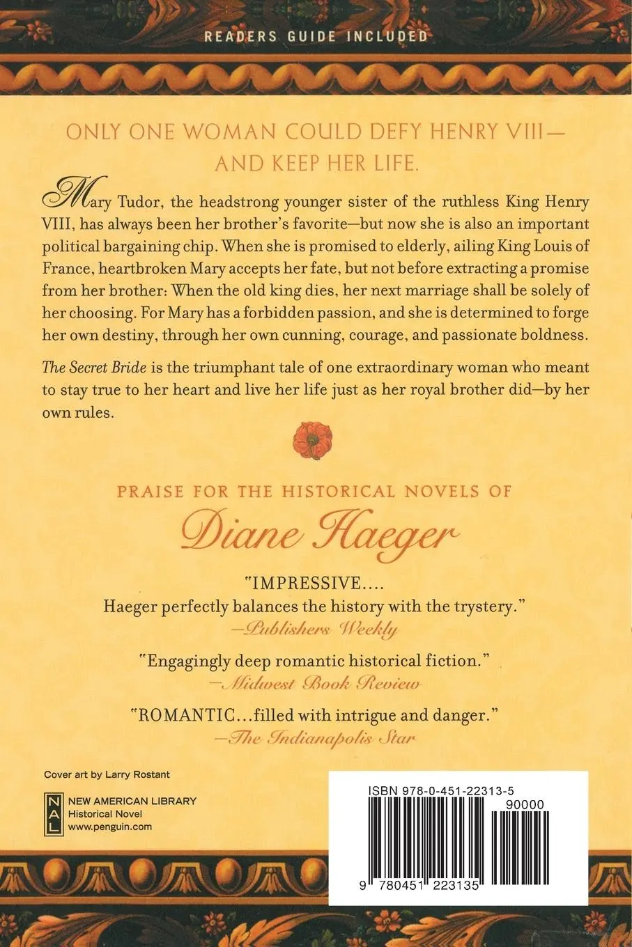 Rückseite: 9780451223135 | The Secret Bride | In The Court of Henry VIII | Diane Haeger | Buch