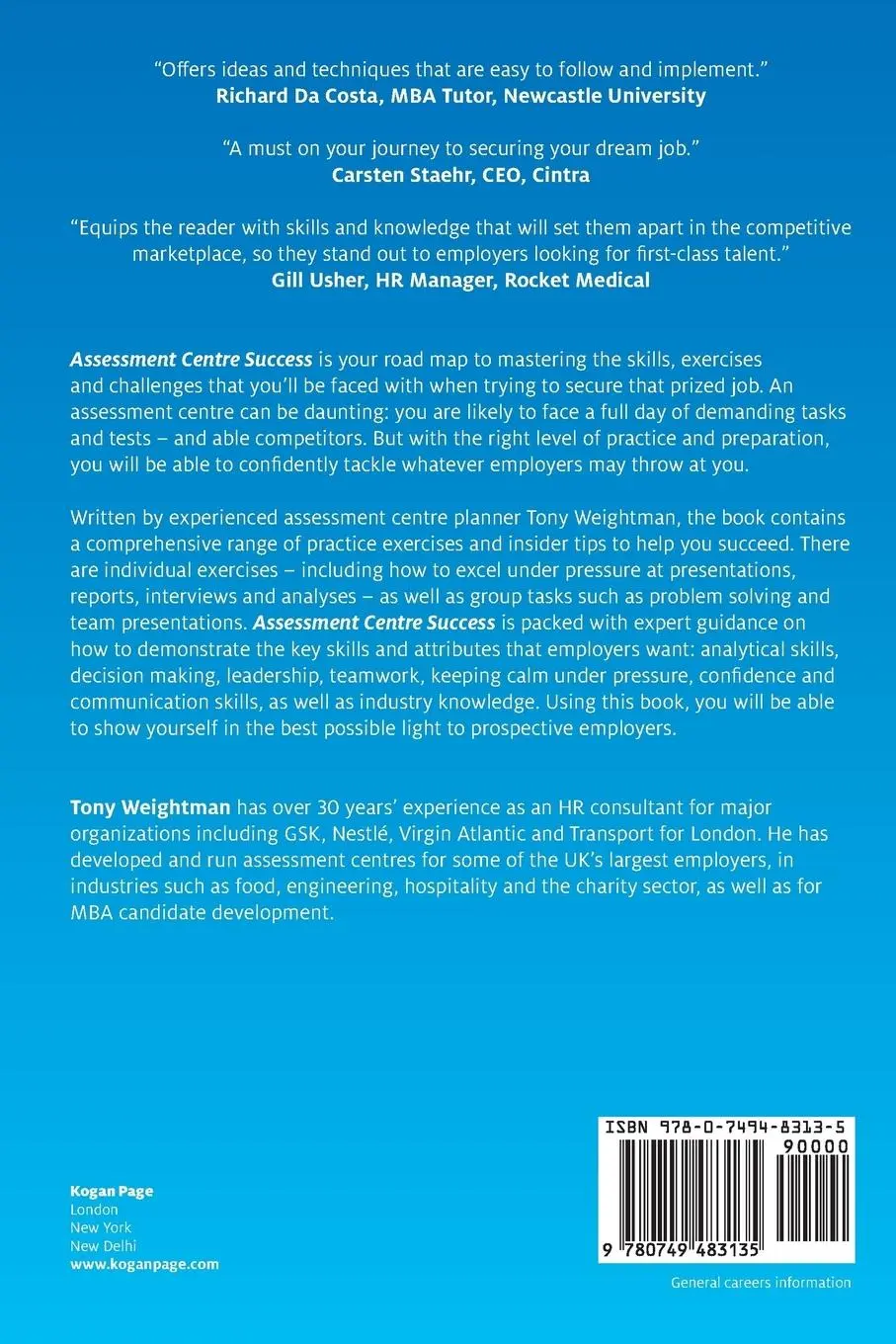 Rückseite: 9780749483135 | Assessment Centre Success | Tony Weightman | Taschenbuch | Englisch