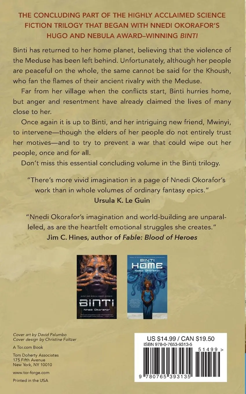 Rückseite: 9780765393135 | Binti | The Night Masquerade | Nnedi Okorafor | Taschenbuch | Englisch