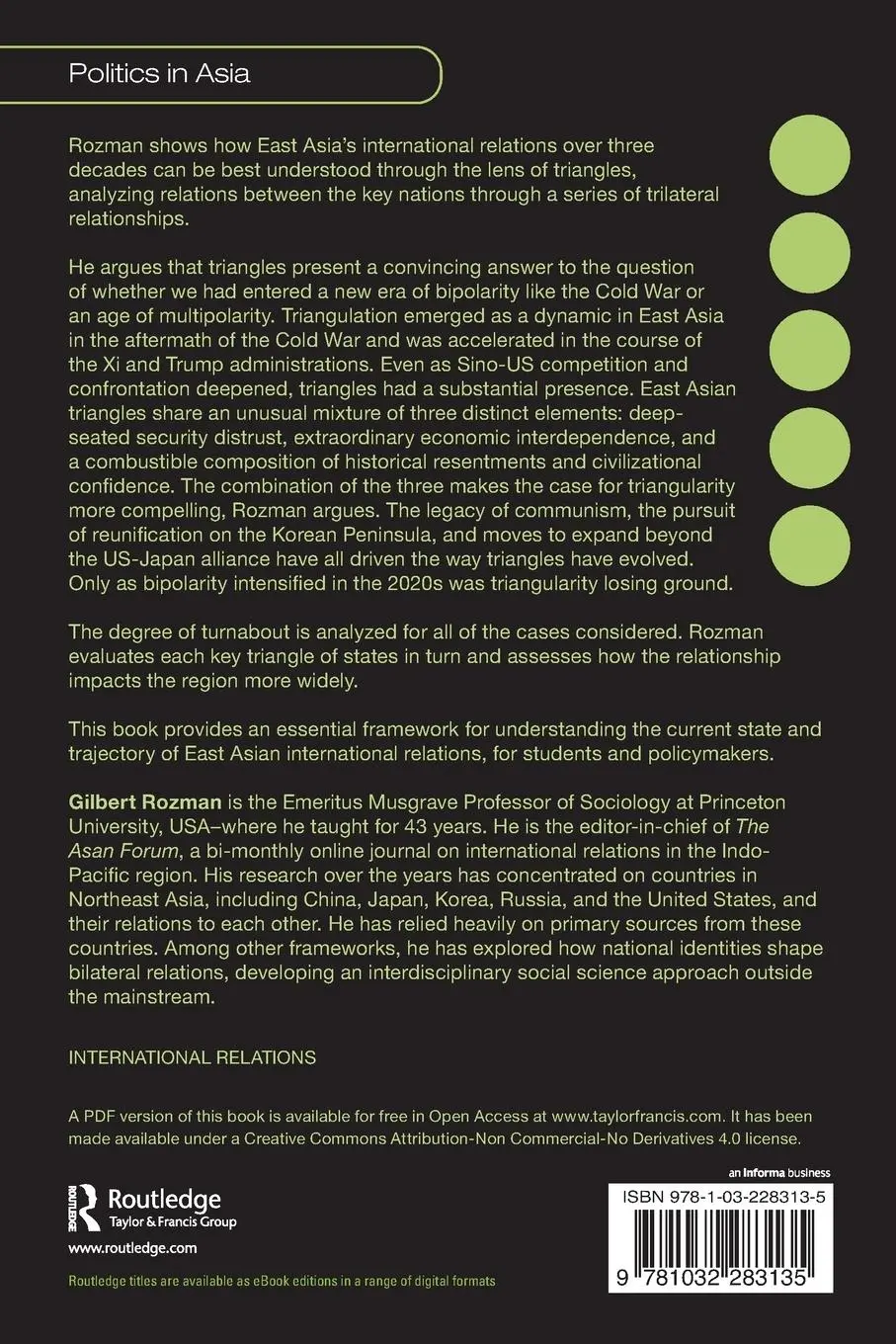 Rückseite: 9781032283135 | Strategic Triangles Reshaping International Relations in East Asia