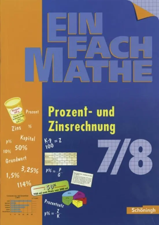 Cover: 9783140373135 | EinFach Mathe. Prozent und Zinsrechnung | Jahrgangsstufe 7/8 | Mahn