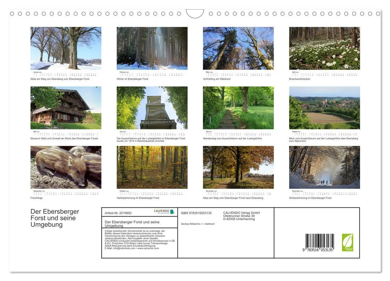 Bild: 9783516053135 | Der Ebersberger Forst und seine Umgebung (Wandkalender 2026 DIN A3...