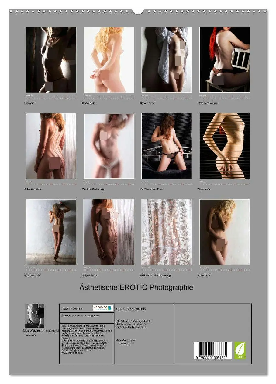 Bild: 9783516363135 | Ästhetische EROTIC Photographie (Wandkalender 2026 DIN A2 hoch),...