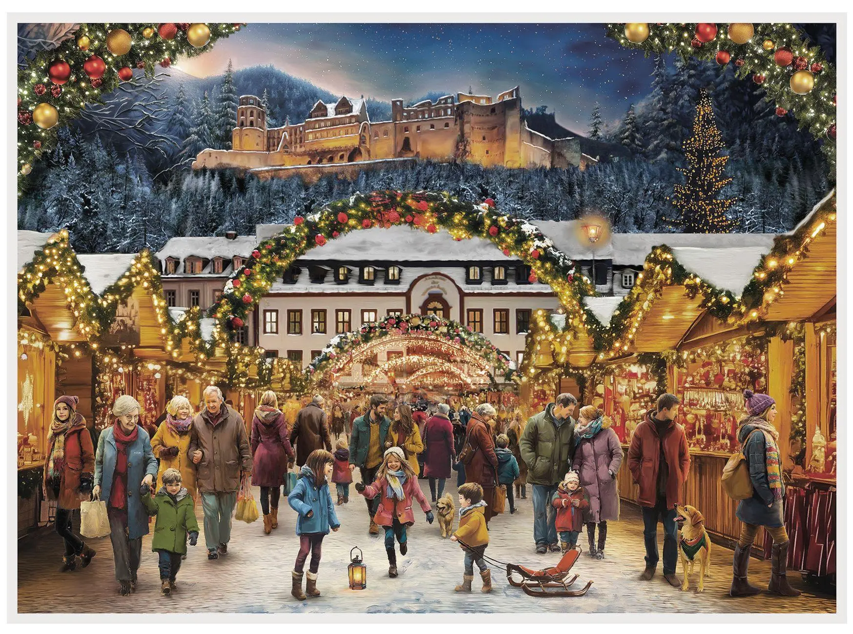 Cover: 4025985993235 | Adventskalender "Heidelberg Schloss" | Papier Adventskalender | Haduk