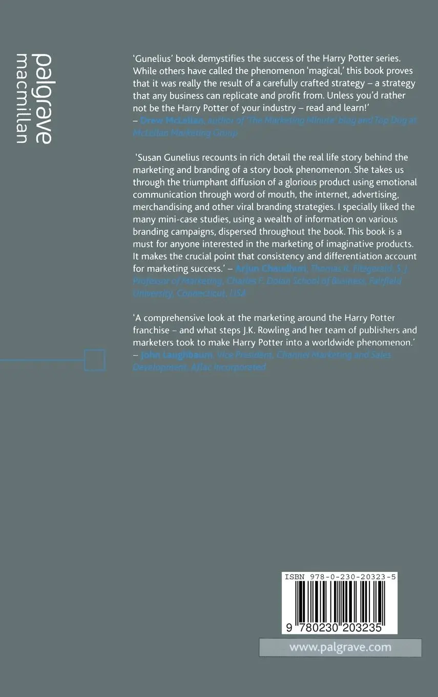 Rückseite: 9780230203235 | Harry Potter | The Story of a Global Business Phenomenon | S. Gunelius