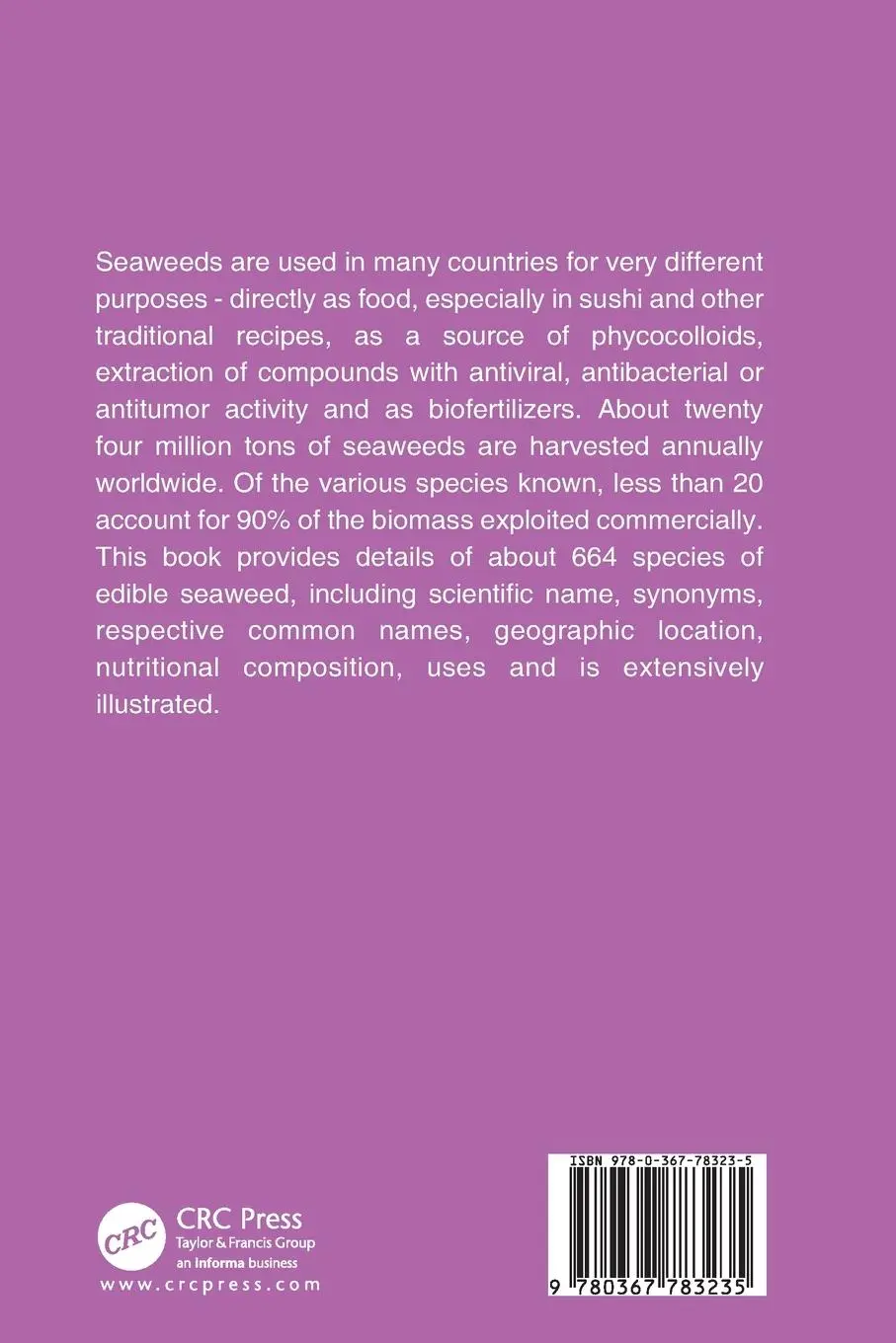 Rückseite: 9780367783235 | Edible Seaweeds of the World | Leonel Pereira | Taschenbuch | Englisch