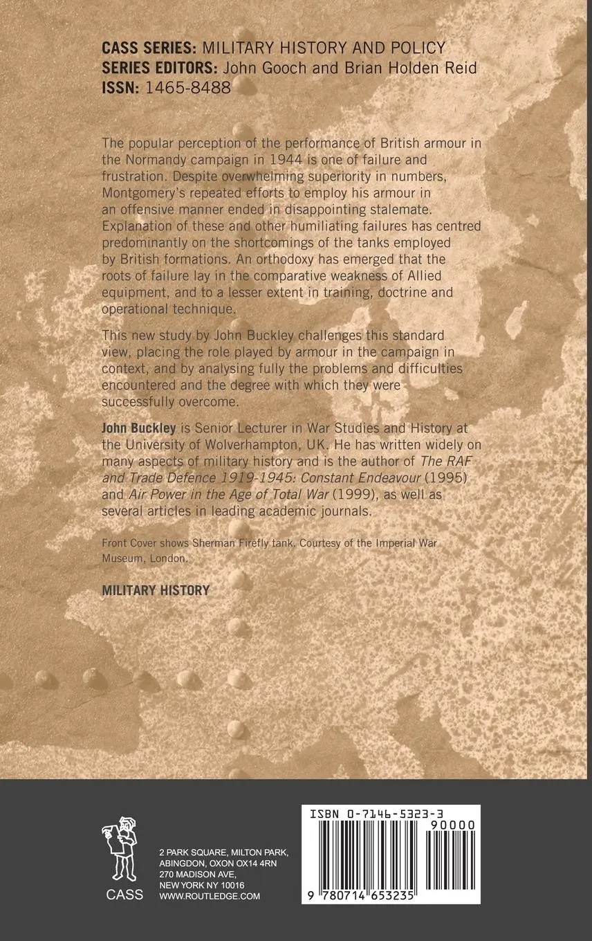 Rückseite: 9780714653235 | British Armour in the Normandy Campaign | John Buckley | Buch | 2004