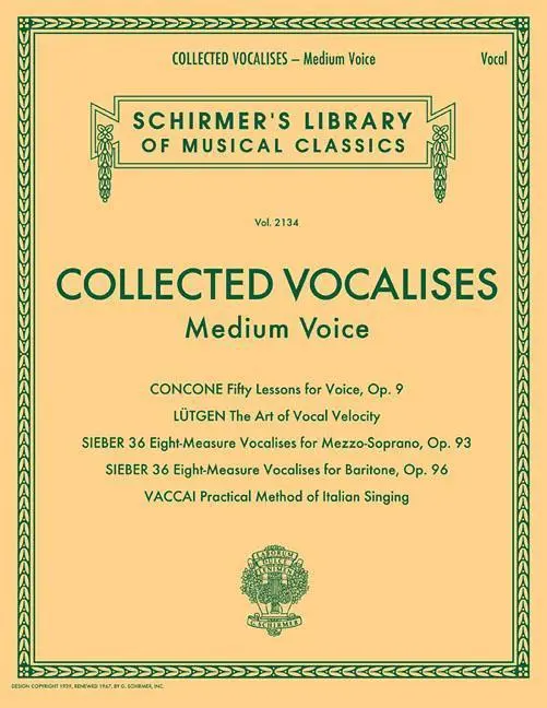 Cover: 9781495083235 | Collected Vocalises: Medium Voice - Concone, Lutgen, Sieber,...