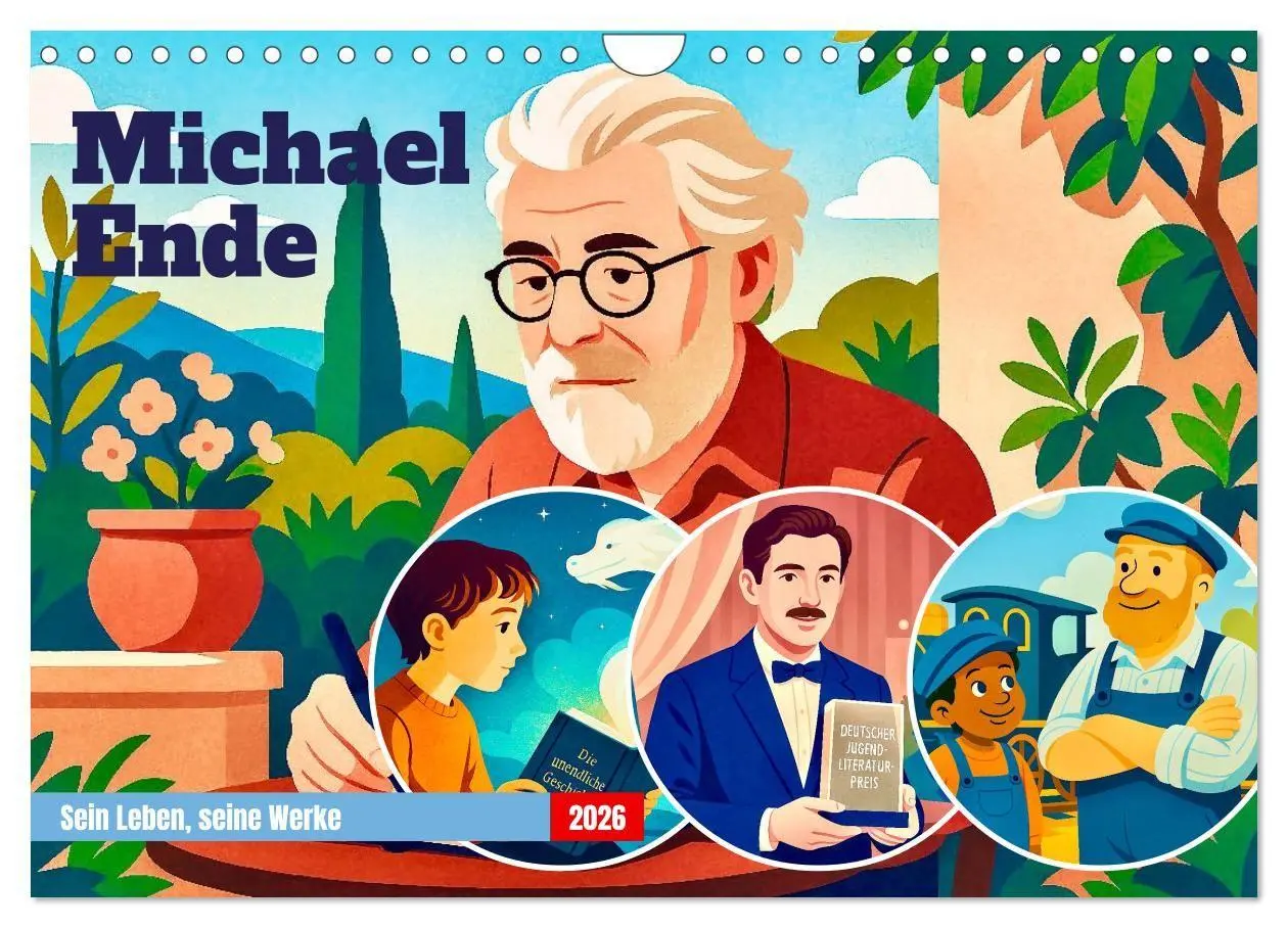 Cover: 9783516663235 | Michael Ende (Wandkalender 2026 DIN A4 quer), CALVENDO Monatskalender