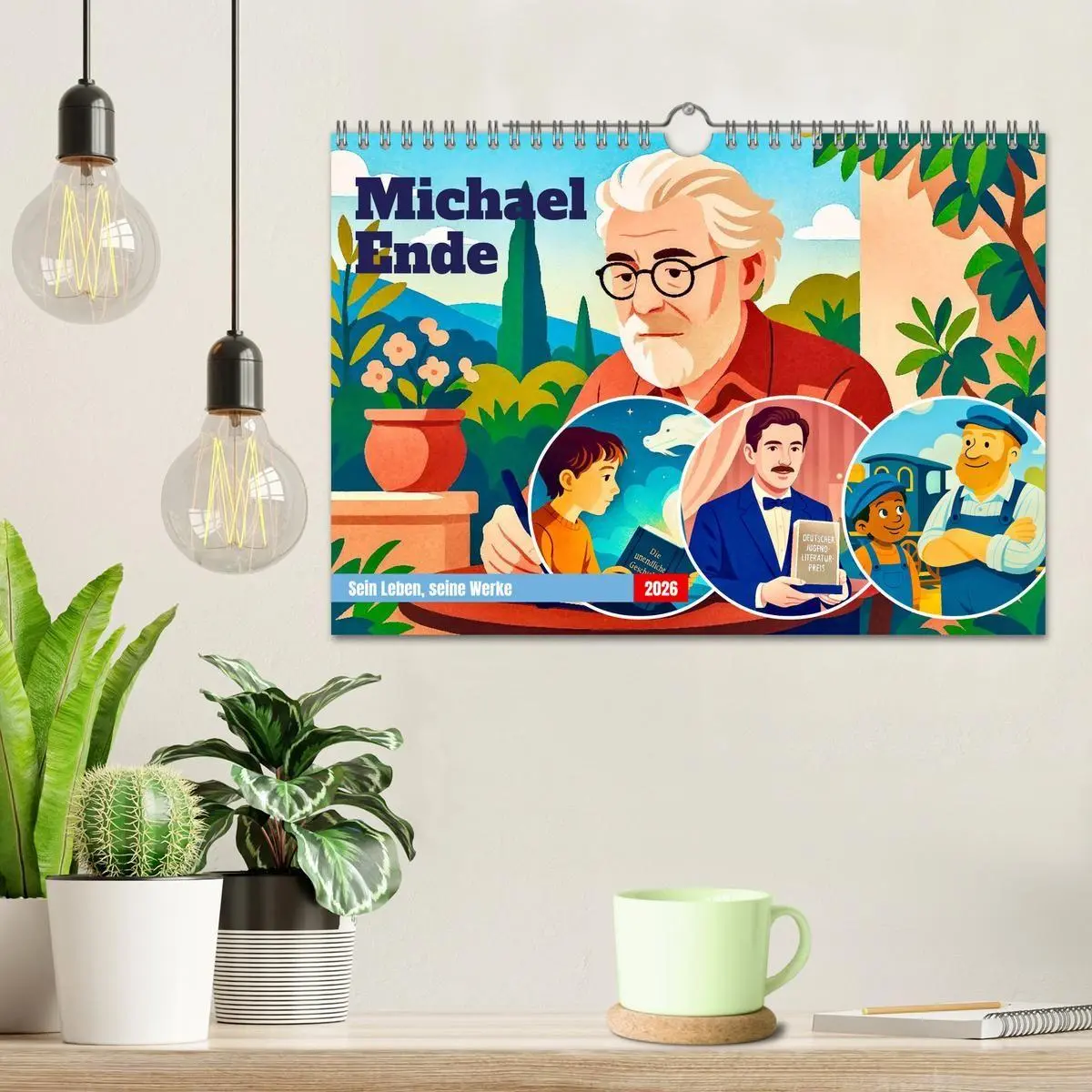 Bild: 9783516663235 | Michael Ende (Wandkalender 2026 DIN A4 quer), CALVENDO Monatskalender