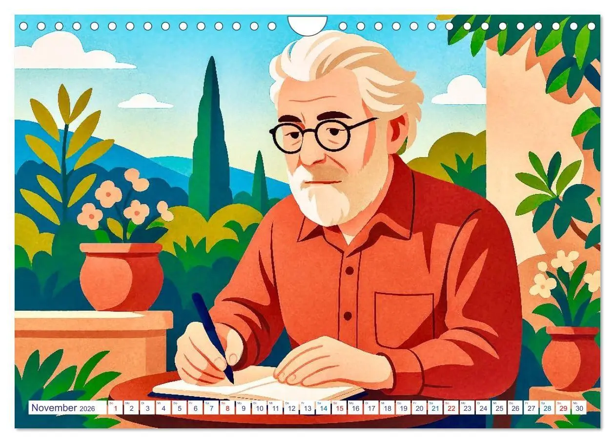 Bild: 9783516663235 | Michael Ende (Wandkalender 2026 DIN A4 quer), CALVENDO Monatskalender