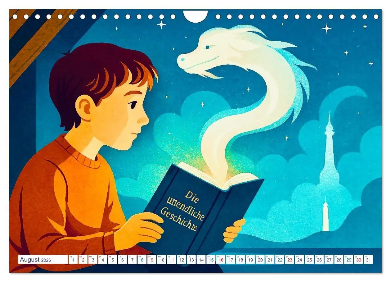 Bild: 9783516663235 | Michael Ende (Wandkalender 2026 DIN A4 quer), CALVENDO Monatskalender