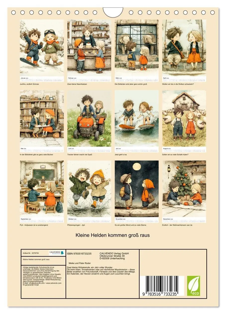 Bild: 9783516733235 | Kleine Helden kommen groß raus (Wandkalender 2026 DIN A4 hoch),...