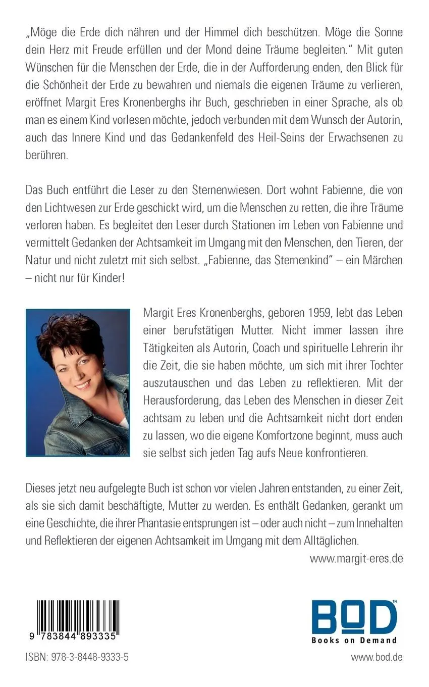 Rückseite: 9783844893335 | Fabienne, das Sternenkind | ... ein Märchen - nicht nur für Kinder