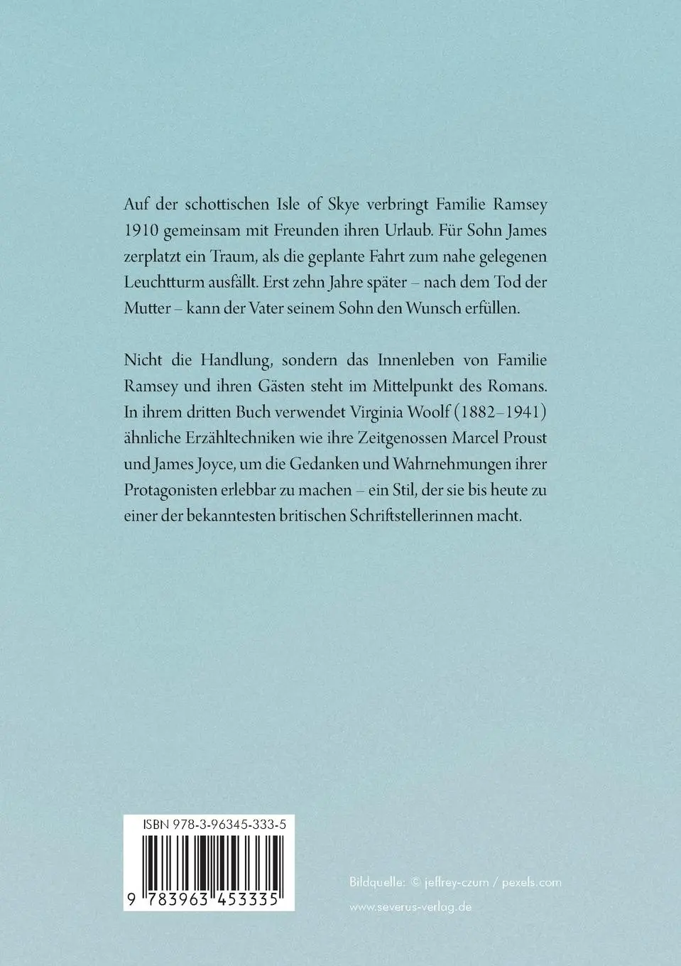 Rückseite: 9783963453335 | Die Fahrt zum Leuchtturm | Ein Roman | Virginia Woolf | Taschenbuch